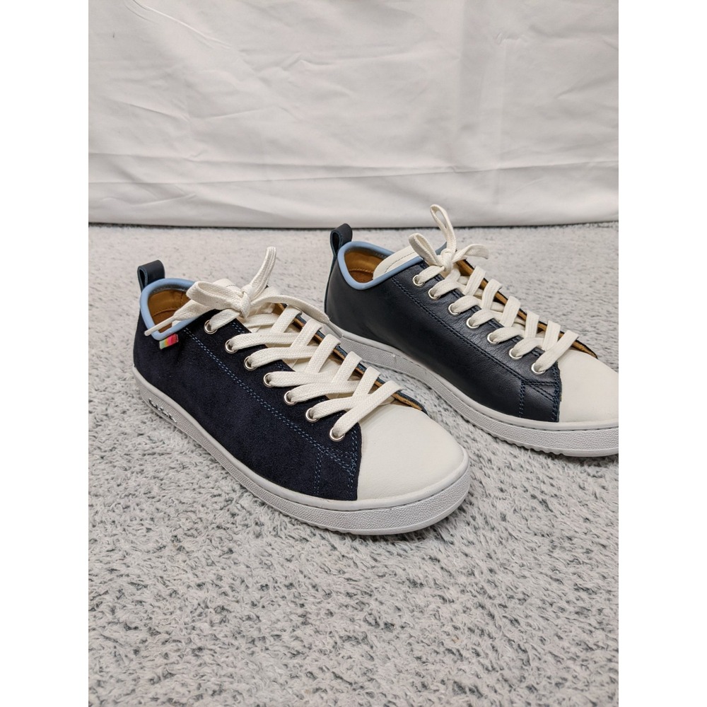 Paul Smith Miyata Sneakers Womens 6.5-7.0 Navy White Leather Suede Trainers NIB - Picture 2 of 10